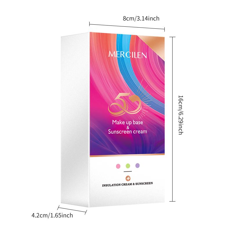 MERCILEN 2 IN 1 Rainbow Isolated + Sunscreen SPF 50+ Concealer Moisturizing Primer Brightening and Contouring