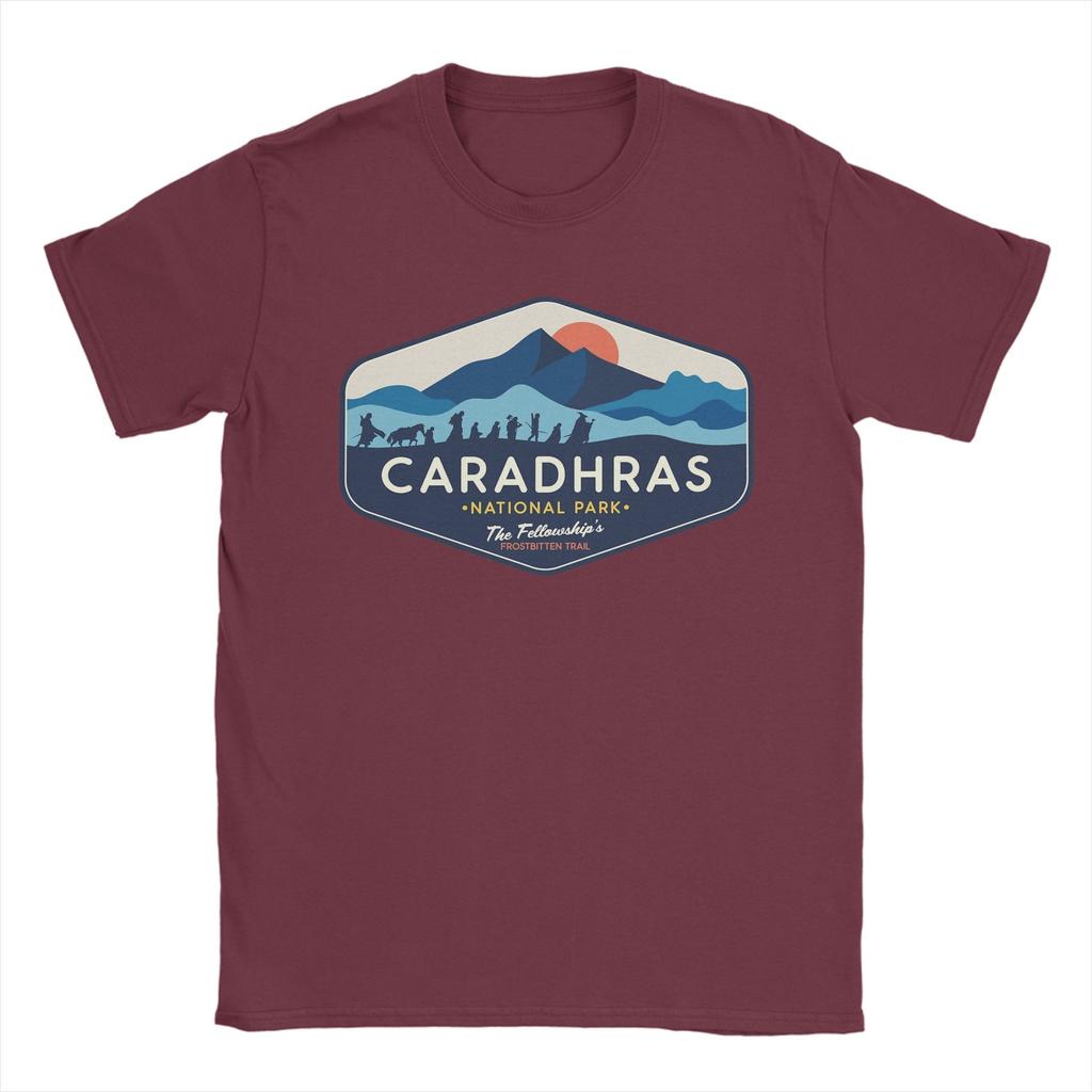 Maglietta Unisex Caradhars National Park The Fellowships Frostbitten Trail T Shirt LLords Of The RRings 100% Cotone Magliette Stampate T-Shirt