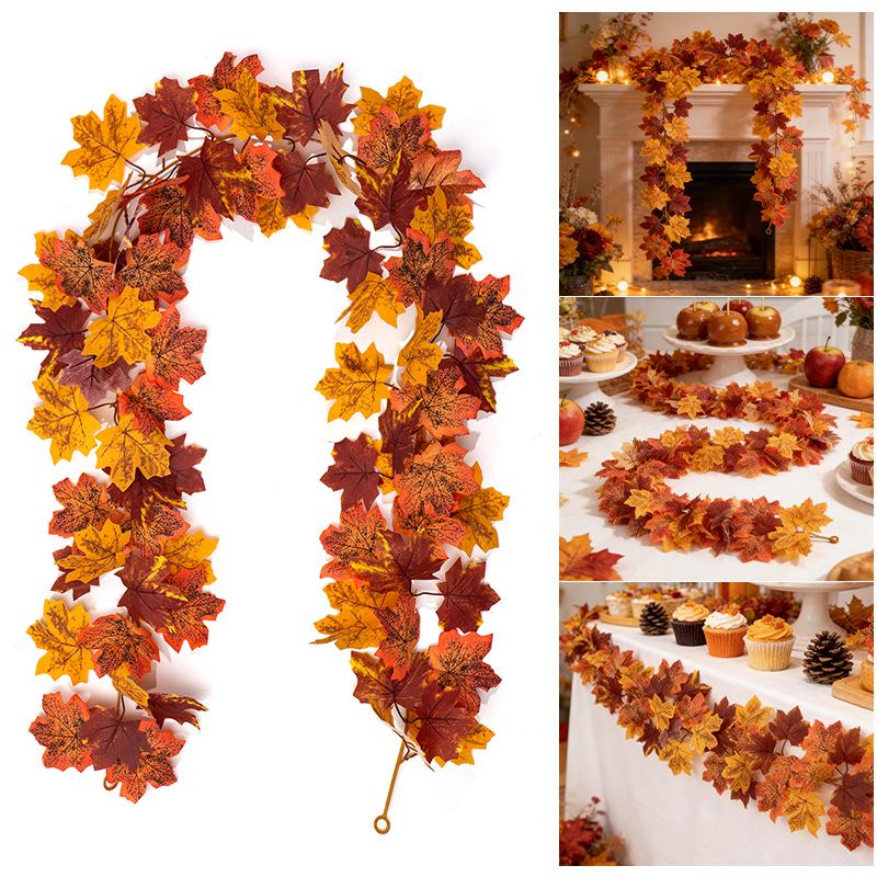 Autumn Maple Leaf Vine for Thanksgiving, Halloween & Christmas Decor