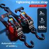 2pcs Auto Retractable Ratchet Tie Down Straps 1500lbs 3.3m Heavy Duty Padded Handle Secure Cargo Motorcycle Luggage