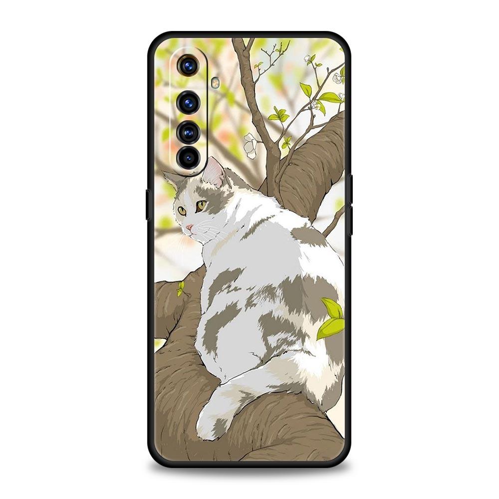 Fashion Lovely Cats For Realme GT Neo2 3 Phone Case Cover For Realme 9 8 7 6 GT2 Pro Plus 5G 8i 9i C3 C21 C11 C25 C35 C21Y Coque