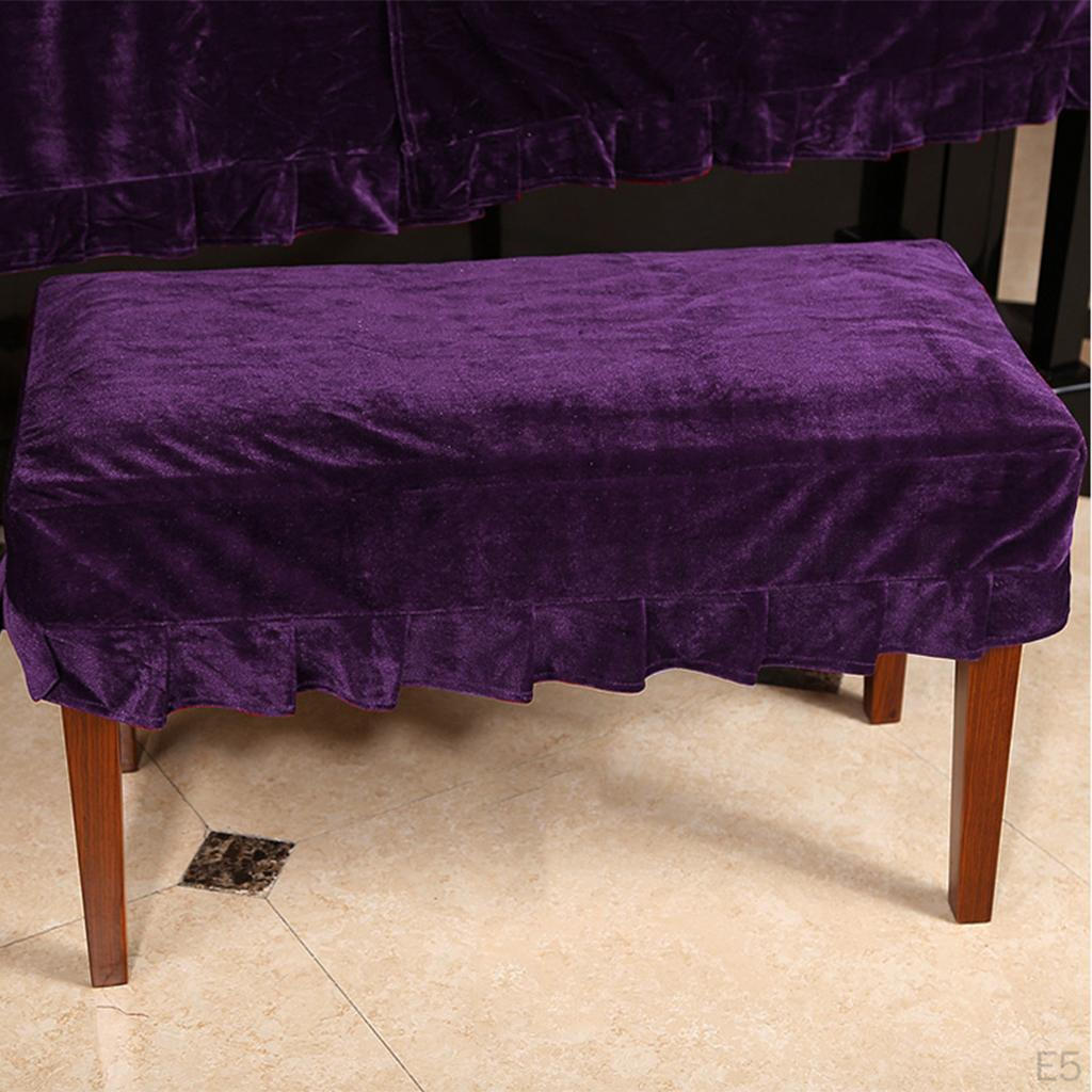 1-Seater / Premium Pleuche Piano Stool Cover Sleeve with Macrame Decorated VARIOUS COLORS