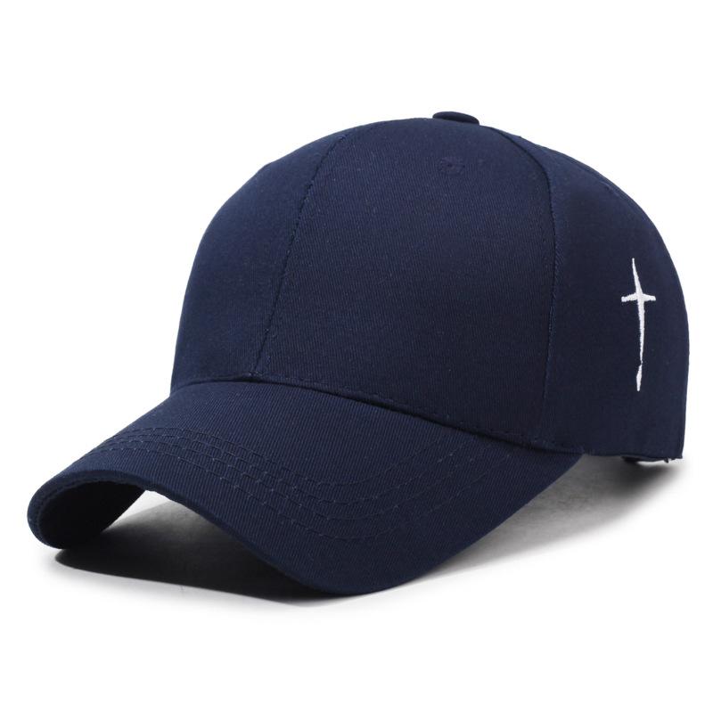 Spring And Autumn Side Embroidery Cross Baseball Cap Casual Versatile Sun Hat Outdoor Men'S And Women'S Sunscreen Hat