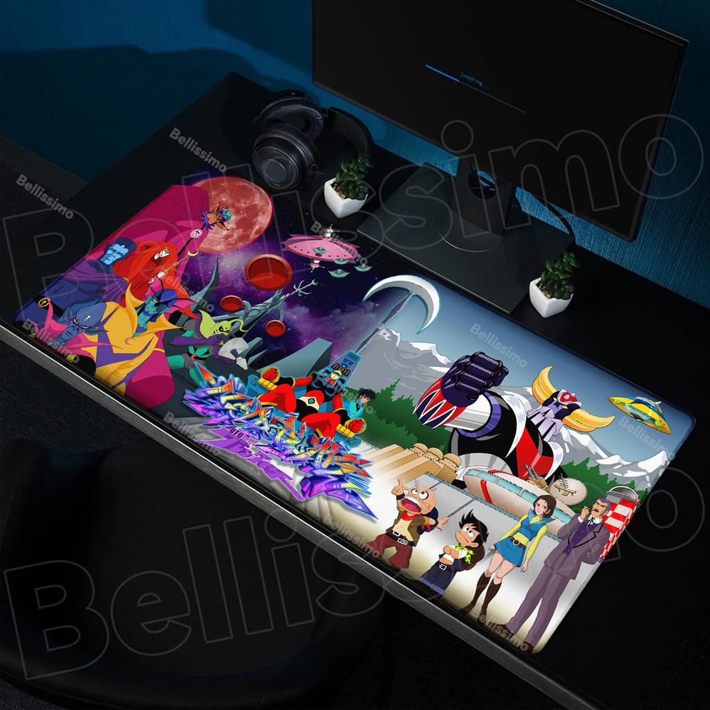 Mouse Pad UFO Robot Grendizer Goldorak Tablet Pad Laptop Desktop Rubber Mouse Pad Cute HD Rainbow Gaming Keyboard Mat For Csgo