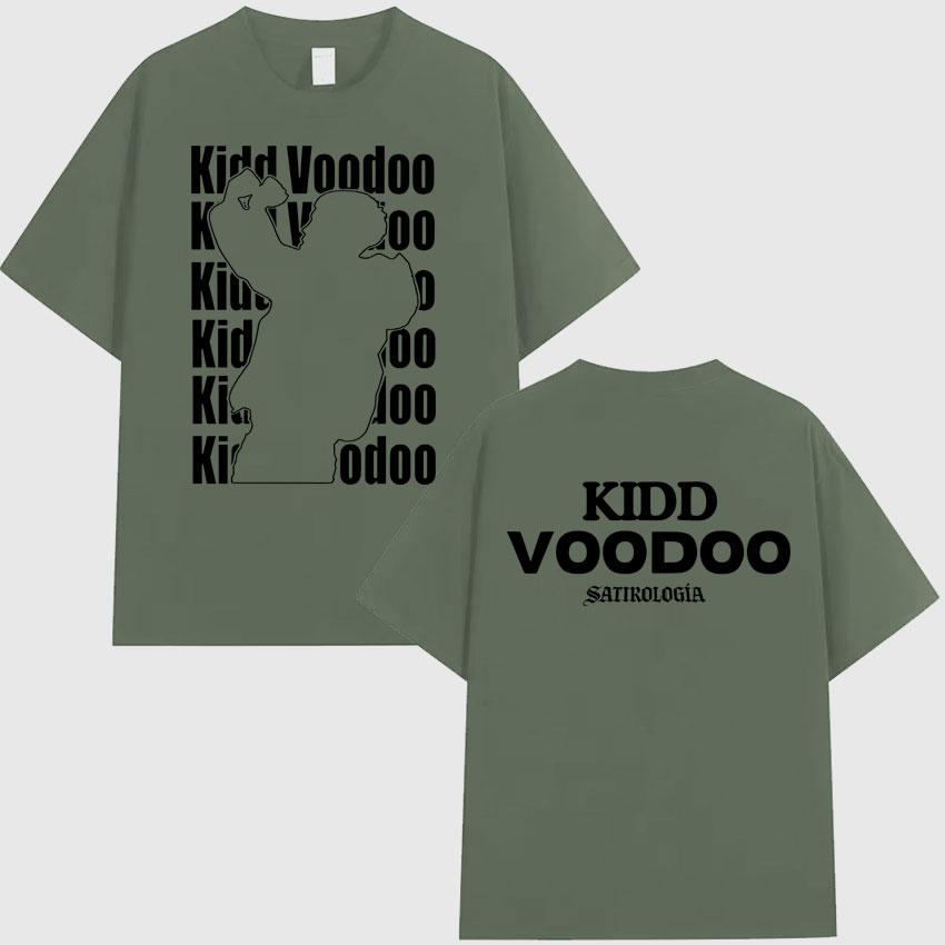 

Singer Kidd Voodoo Album Tour 2025 Pattern Fashion Oversized Tshirt Summer Mens Women Hiphop Gothic Pure Cotton Loose Tshirt 3XL