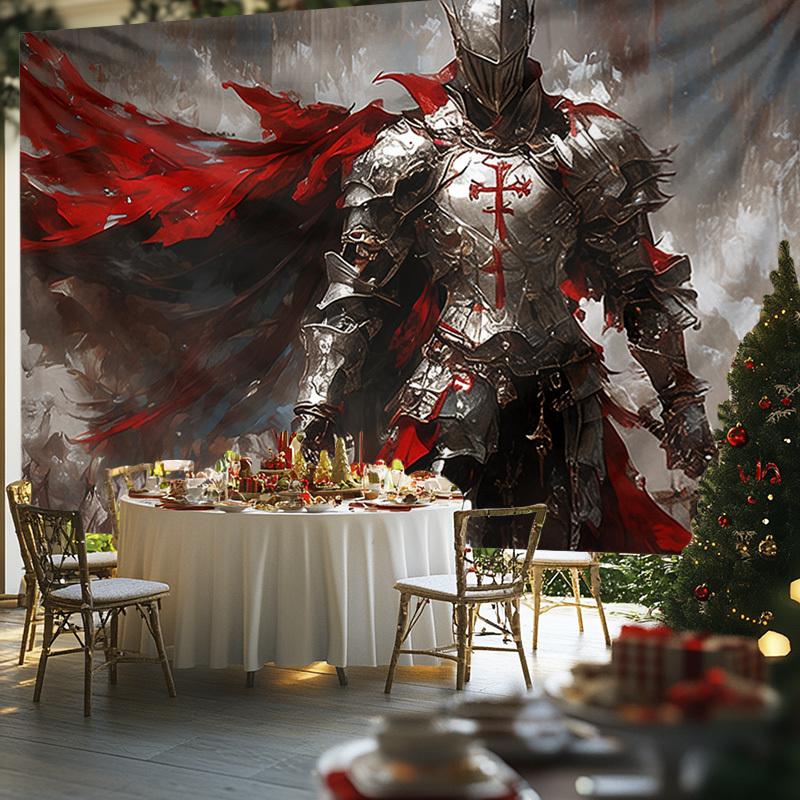 Medieval Knight Tapestry - Epic Warrior Design, Perfect Gift for Home and Dormitory, Fashionable and Unique Wall Decorations