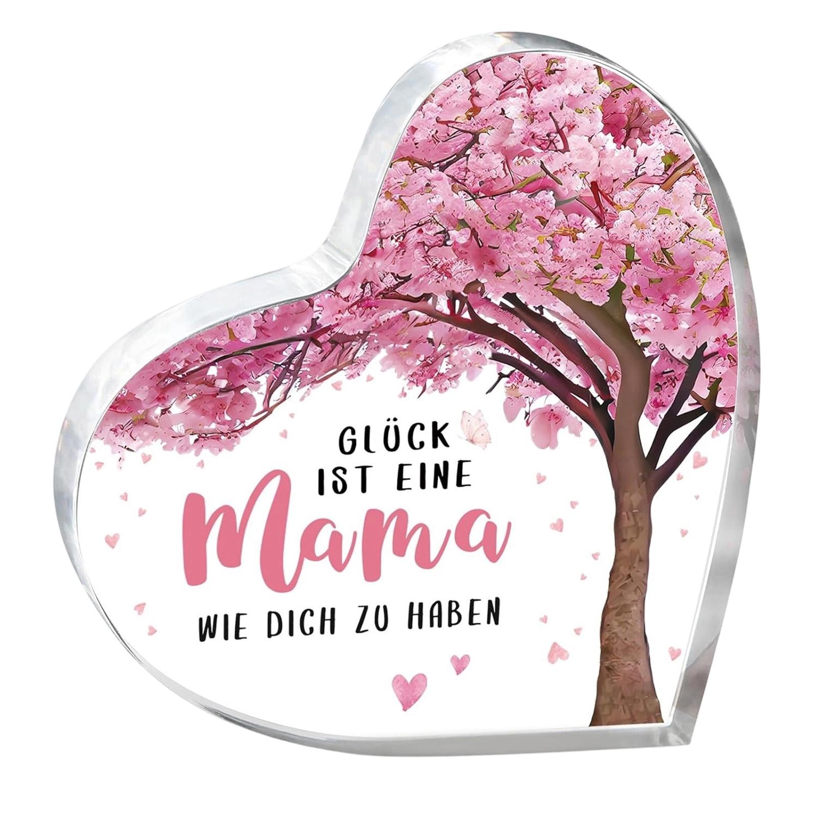 

Acrylic Heart Shaped Decorative Figurine with Floral Tree Design and Inspirational Text Suitable for Mother s Day Gift or Home Decoration One Size