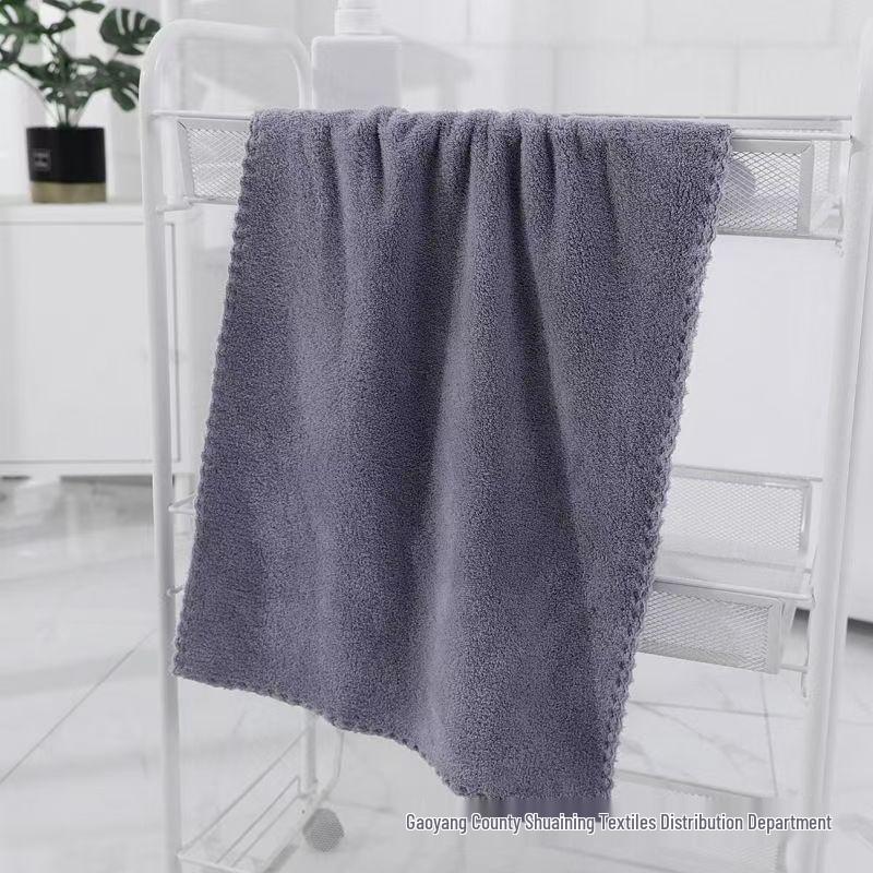 Soft Absorbent Coral Fleece Face Towel – Non-Shedding Unisex Gift for Couples