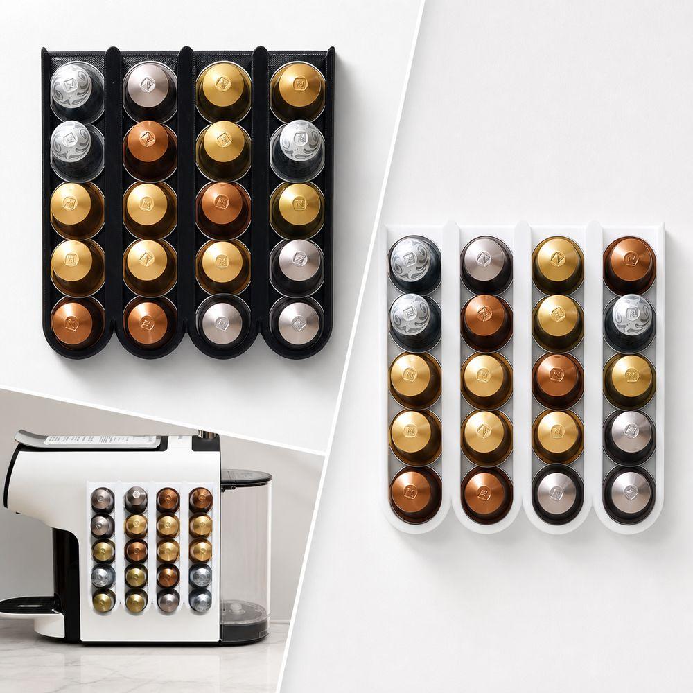 Cabinet Mounted Coffee Capsule Holder Wall Mounted Coffee Capsule Storage Rack Kitchen Storage