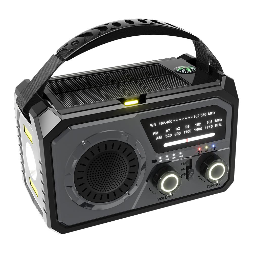 

16000mAh AM/FM/WB NOAA Radio Emergency Weather Radio Hand Crank/Solar Charging Survival Radio with LED Flashlight for Outdoor