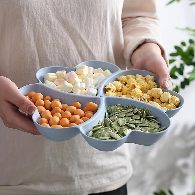 Unzerstörbare Herzförmige Party-Snack-Servierschale Vorspeisenplatte Snackschale Mehrsegmentige Snackschalen-Tablett