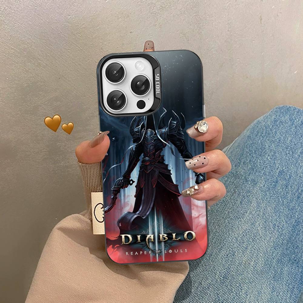 Classic Action D-Diablo Game Phone Case Color Silver Shell For LPhone 17 16 16e 15 14 13 12 11 Pro Max Plus iPhone 11