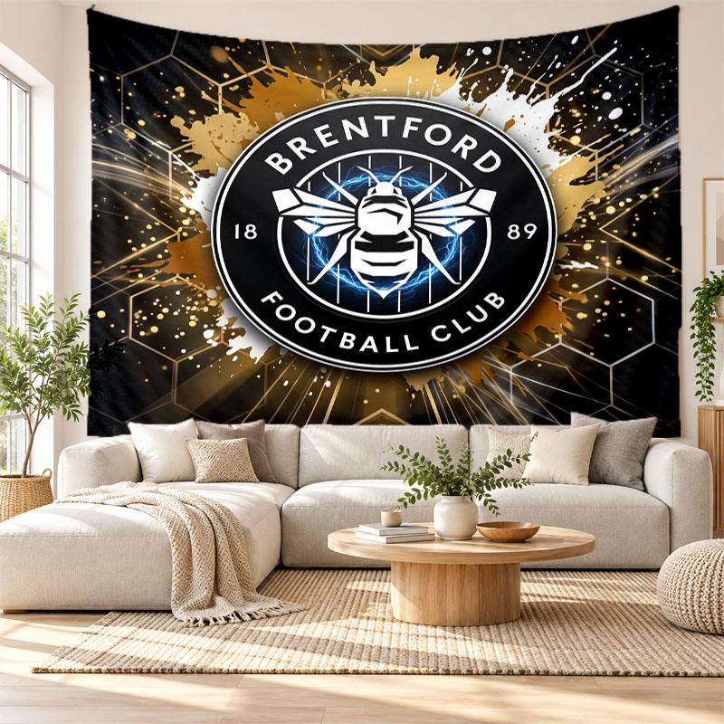 Brentford Football Wall Tapestry, Soft Fabric Wall Hanging, Decorative Backdrop For Bedroom Home Wall Art