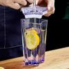 300ml Straw Tumbler Glass Star Drinking Cups with Straw Pentagonal Coffee Milk Juice Glass Plastic Lid Leakproof