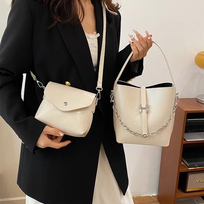 New Niche Design Popular Chain Mother Bucket Bag Shoulder Crossbody Trendy Women's Bag