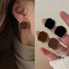 Square Black Brown Color Korean Style Stud Earrings for Women New Fashion Jewelry Earing Simple Female Party Earring Gifts