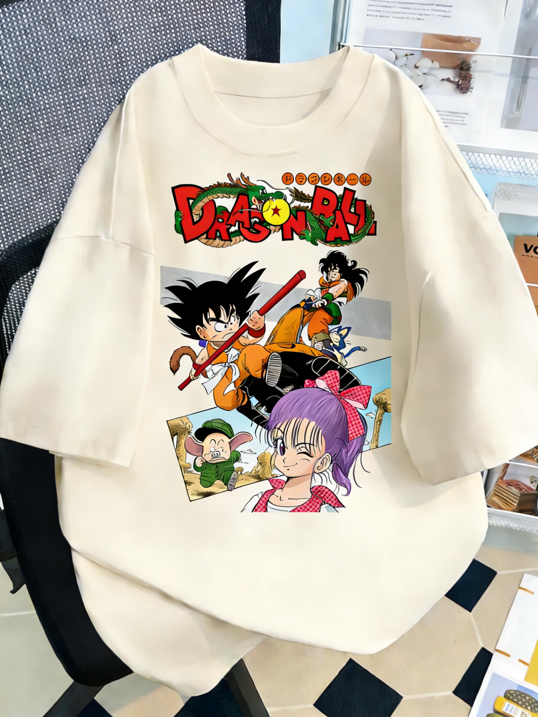 

Plus Size Dragon Ball Anime Printed Unisex WomenTshirt Casual Parent Child Tops Street Wear Harajuku Style Summer Y2K Fashion S