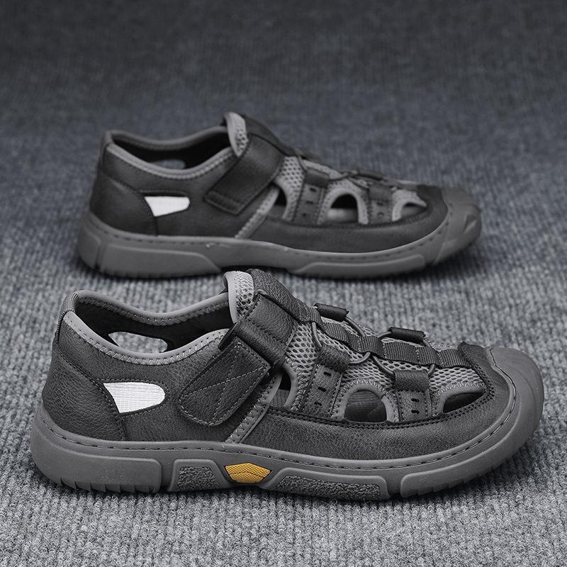 Sandals men's 2025 summer new outer wear hollow casual bag head men's wading shoes sports beach shoes cool slippers