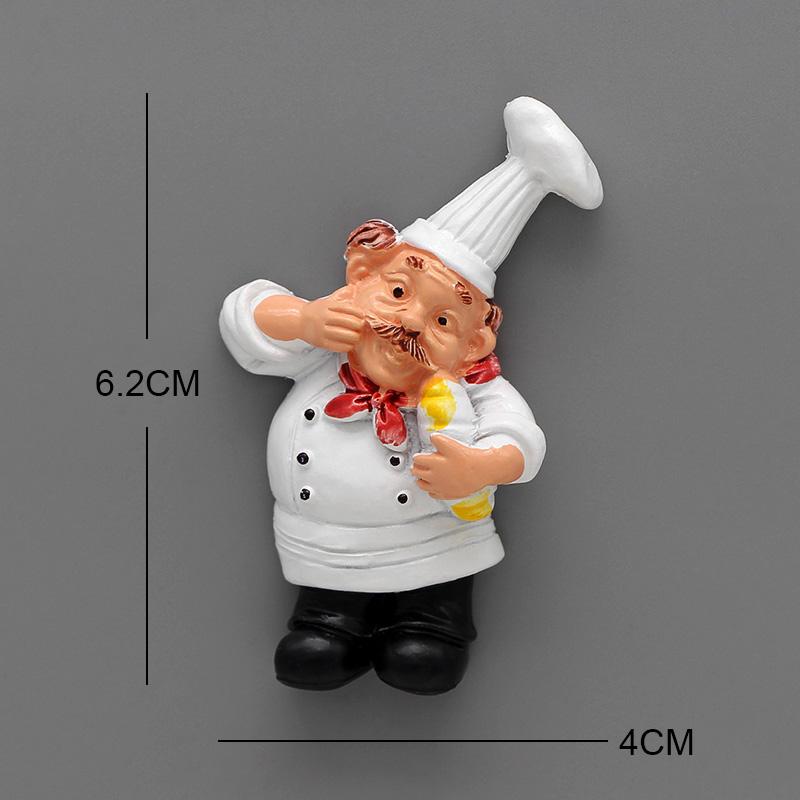 Κινούμενα σχέδια δημιουργικός σεφ ψωμιού μαγνήτης ψυγείου 3d μαγνήτες ψυγείου Στιγκομάνια ψυγείου χαρακτήρων κινουμένων σχεδίων δώρα διακόσμησης σπιτιού