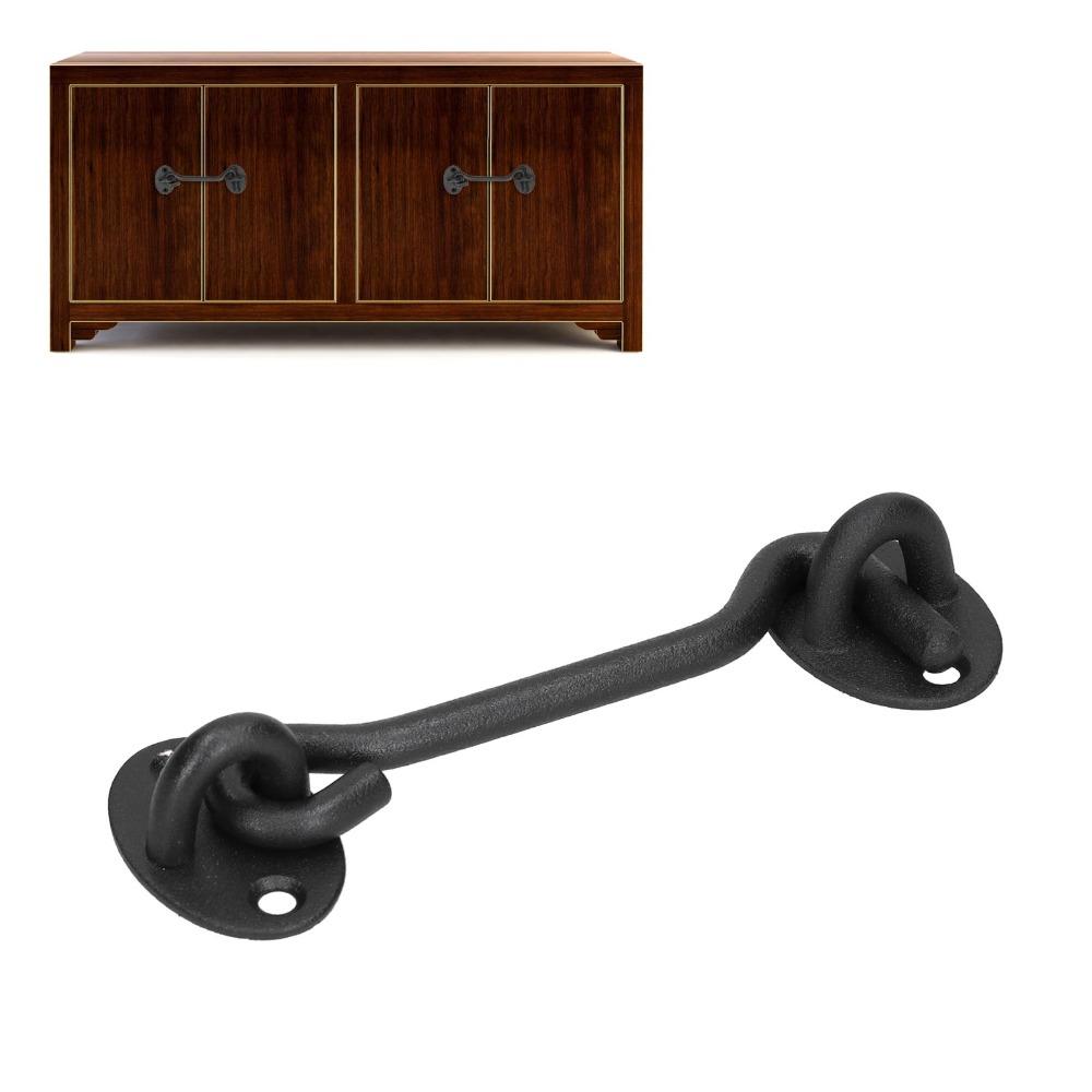 4 Inch Sliding Door Latch Black Gate Latch Hardware Barn Door Lock Sliding Door
