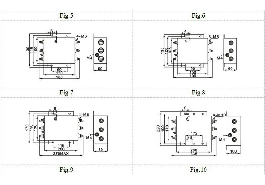 Three-Phase 20A 380V/440V Power Filter AN-20C12EB Bolt-on Inductor