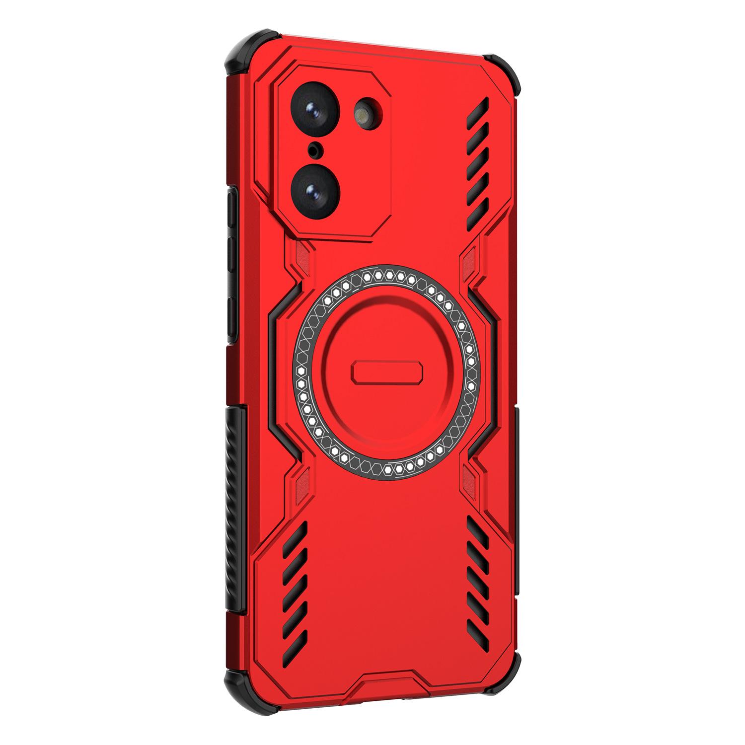 

Для OnePlus Nord CE5 5G/Ace 5 Racing 5G Магнитный чехол Butterfly Armor Полый Отвод тепла PC+TPU Чехол для телефона Red