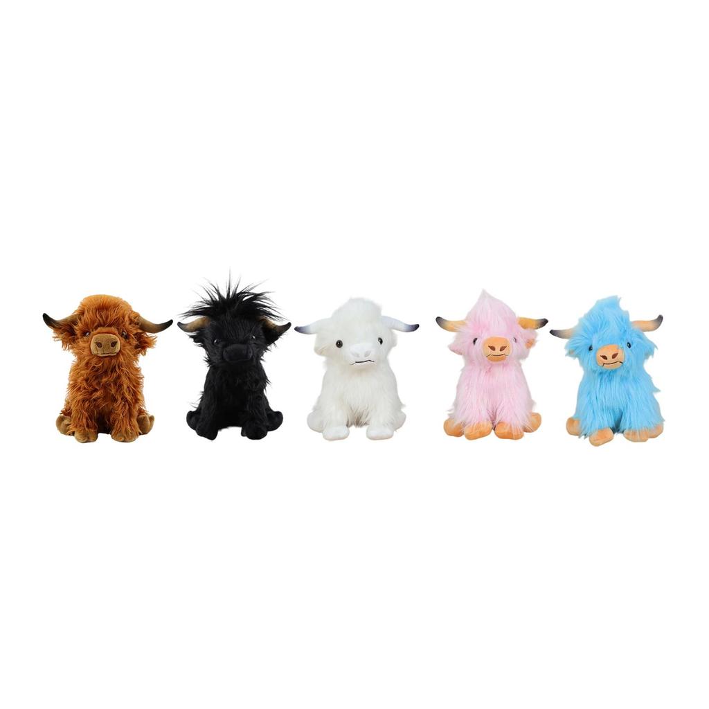 Plush Highland Cow Doll Snuggling Hugging Sofa Ornament Birthday Gifts Teens brown