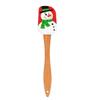 4 Pcs Christmas Silicone Spatula, , Christmas Spatulas with Wooden Handle for Baking, Supplies for Cooking, Gifts and Decoration
