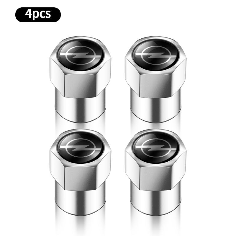 AAAYV1 4pcs Car Tire Valve caps Emblem metal Cap Case For Opel Meriva Corsa Astra Vivaro Signum Insignia Mokka Adam Combo Junior