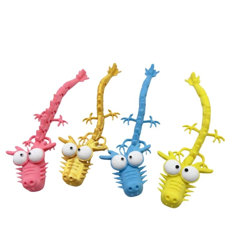 

4Pcs 3D Printed Cartoon Dragon Sculpture with Poseable Articulated Joints Ornaments Gift for Home Office Desktop Decors 1