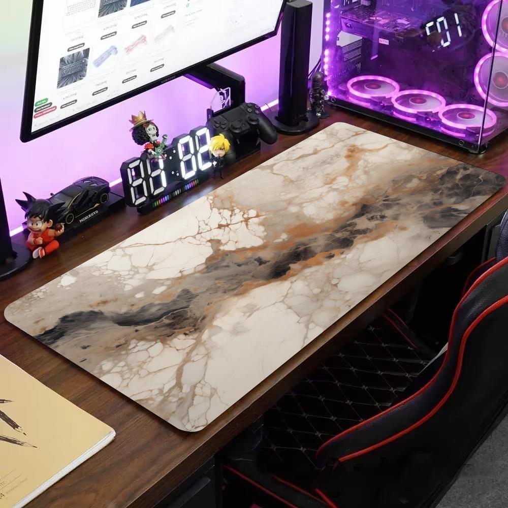 Marble Mouse Pad Large Computer Office Game Table Mats XXL Rubber Antislip Gaming Keyboard Mousepads Long Desk Pads