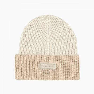 Calvin Klein Unisex Two Tone Color Logo Patch Beanie 4d8029g 67u