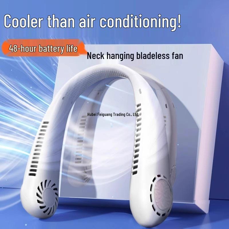 Portable Silent Neck Fan: Leafless, USB Rechargeable, Outdoor Wearable Cooler