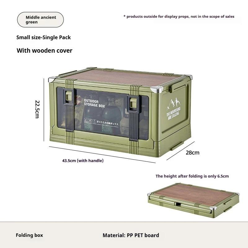 Outdoor Storage Box Camping Folding Box Camping Organizer Car Box Multi-layer Stackable Multifunctional Folding Box Can Sit