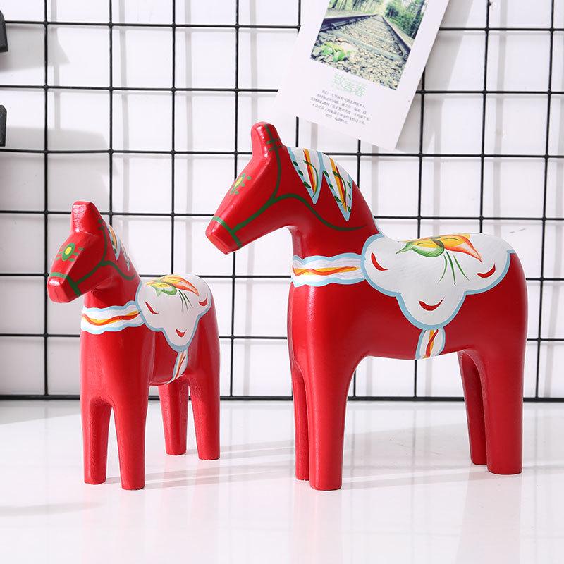 Nordisch geschilderd palissander Dala paard ornament voor huisdecoratie