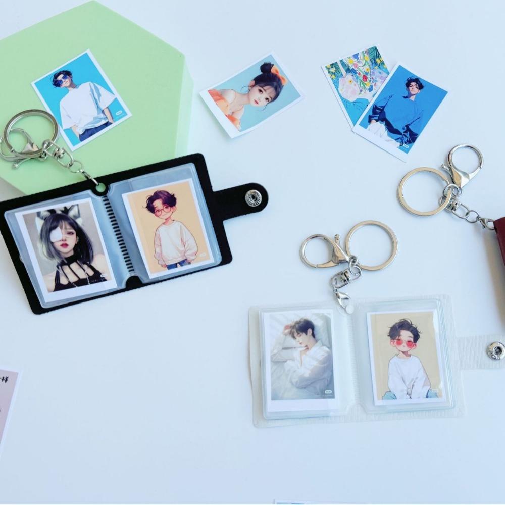 2 Inch Mini Photo Album with Keychain Backpack Keyring New Name Card Book