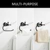 2-Piece Bathroom Bath Set, Wall Mounted Bathroom Hardware Fixture (Towel Ring Holder, Toilet Paper Towel Holder), Zinc Alloy