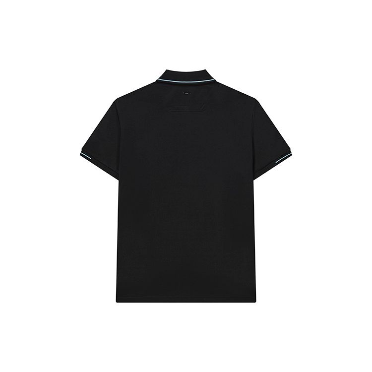 Fila Solid Color Casual Lightweight Knitted Polo Shirt Men Tops Black F11M222102FBK