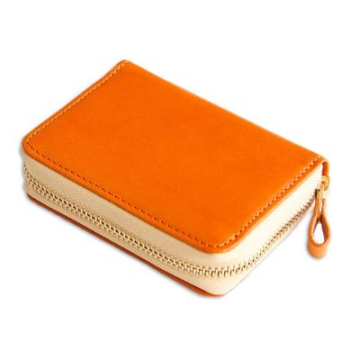 Offizielles SATTO Mini-Geldbörsenmodell, Tochigi-Leder, zweifach gefaltete Geldbörse für Damen, Balgmechanismus, runder Reißverschluss, großes Fassungsvermögen, echtes Leder, Anti-Kriech-Funktion
