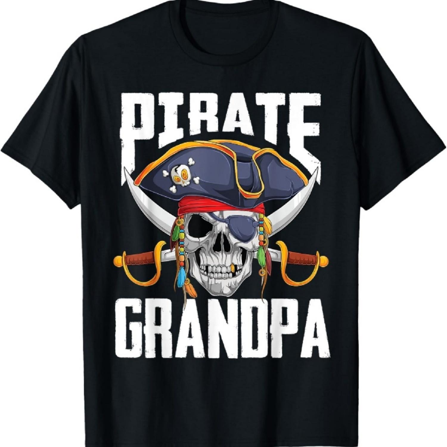 

Family Skull Pirate Grandpa Jolly Roger Crossbones Flag T-Shirt XXXXXL чёрный
