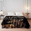 Majestic Deer with Antlers and Nature Design. Flannel blanket for bedroom, living room, sofa, and nap sofas.