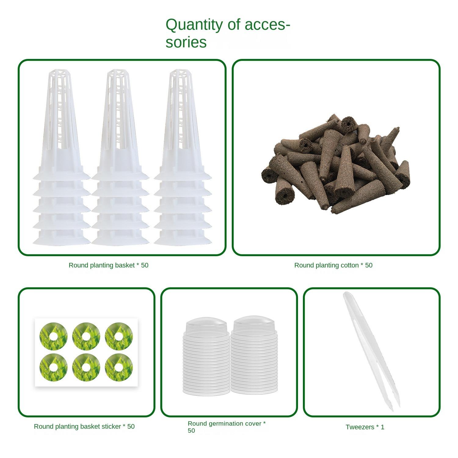 

121/141/201Pcs Multi-purpose Hydroponic Garden Accessories Planting Basket Sponges Tweezers Garden Planting Basket