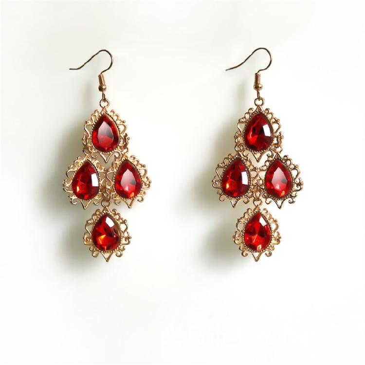Pair of Drop Earrings in Vibrant Color Dangle Styles Alloy for Sensitive Skin