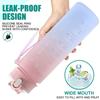 750 ml Sportwasserflasche mit Zeitmarkierung, auslaufsicherer Becher, motivierende tragbare Wasserflasche für Outdoor-Sport, Fitness, BPA-frei