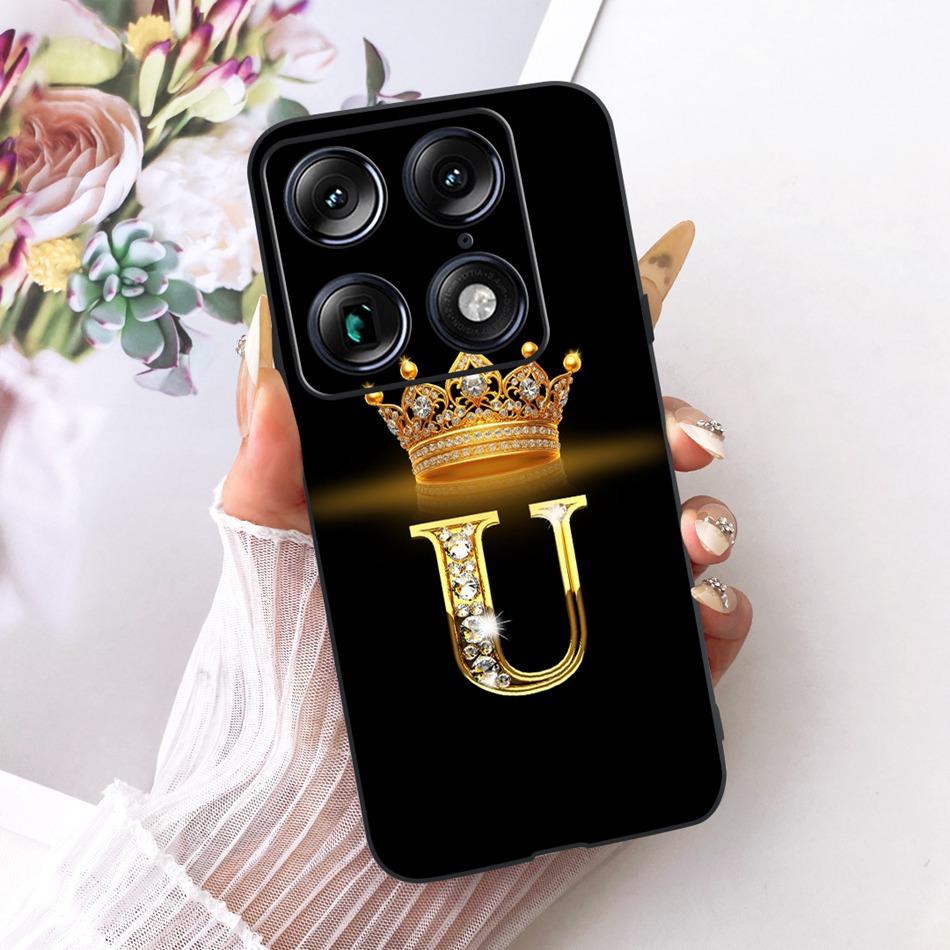 For Motorola Signature 2026 Crown Letter Phone Case For Motorola Signature XT2603-2 Black Silicone Soft Cases Bumpers