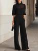 2026 Cross-Border Fashion Set: Women's Summer Slimming Printed Short Sleeve Top & Wide Leg Pants, 3-Piece Set
