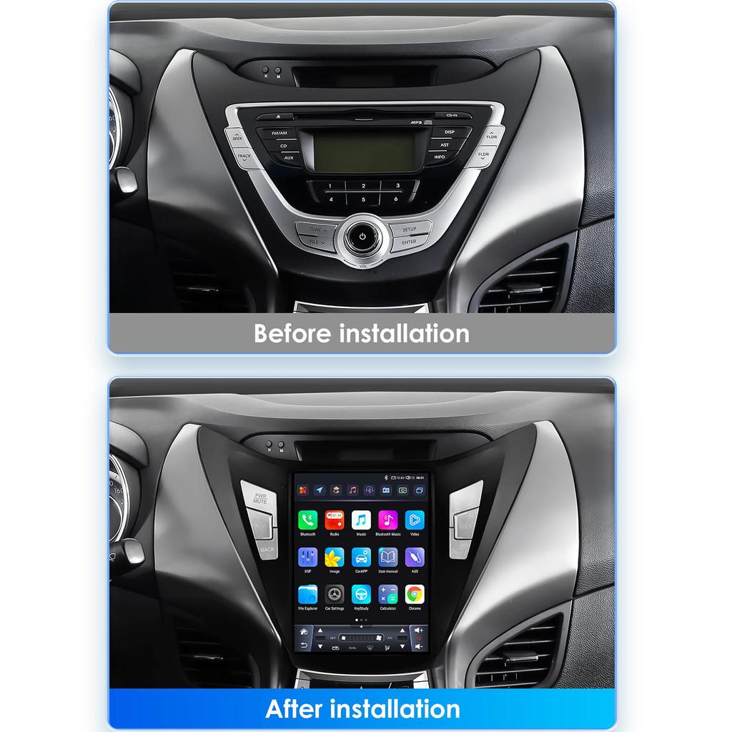 OSSURET Android Car Radio GPS for Hyundai Elantra Avante I35 2011-2013 Multimedia 9.7inch Vertical Screen Carplay Android Auto Player Multimedia Video