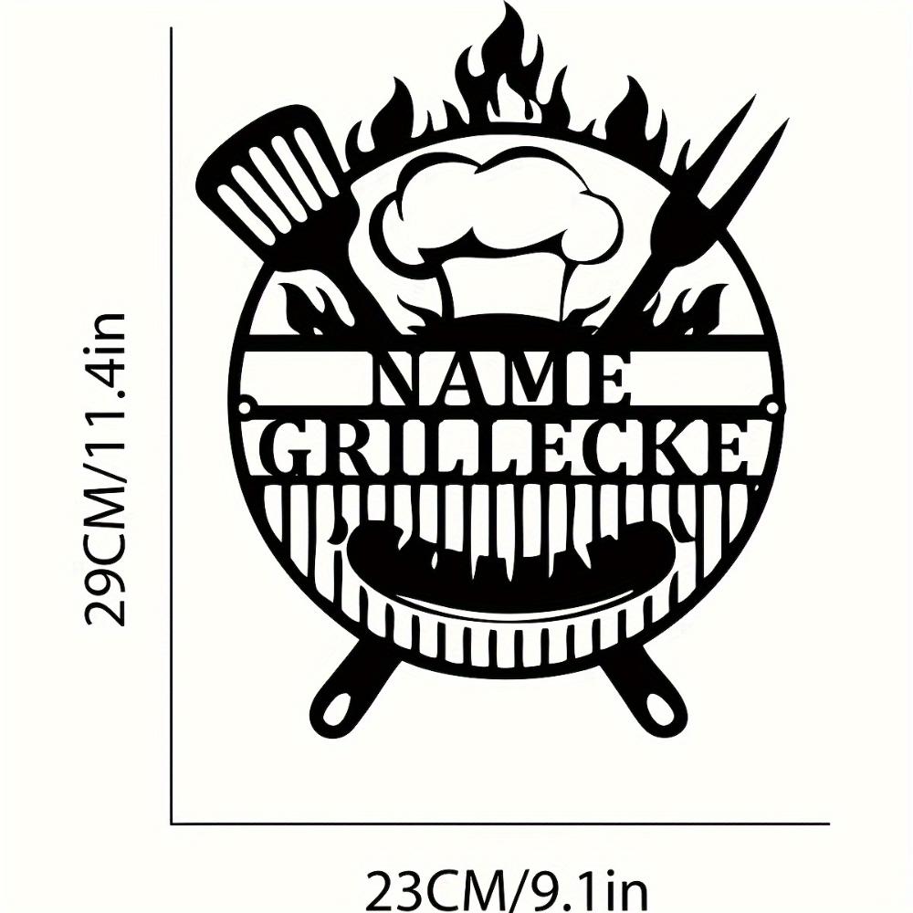 

Vintage Metal Tin Sign BBQ Grill Wall Decor for Outdoor Garden Home