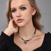 Vintage Heart Shape Necklace With Handcrafted Chain For Women