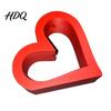 Single Stem Flower Holder for Desk 3D Printed Hollow Heart Vase, Red Love Shaped Exquisite Desktop Art Ornament Minimalist Tabletop Decor, Romantic